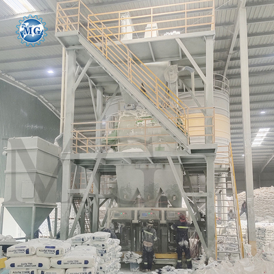 지능형 PLC 10-30 T / H 건조 혼합 파우더 몰터 플랜트 벽 핏 샌드 시멘트 믹서 세라믹 타일 접착 매트 제조 기계