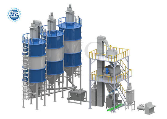 80-120kw 자동 건식 혼합 분말 모르타르 혼합 플랜트 벽 퍼티 플라스터 타일 접착제 제조 기계