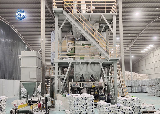 60-260kw Automatic Dry Mix Powder Mortar Mixing Plant Wall Putty Plaster Tile Adhesive Production Line
