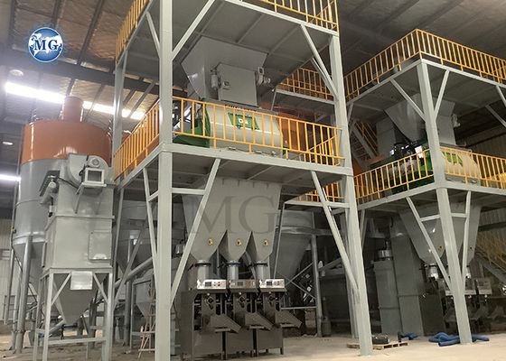 10-30 T/H Capacity Dry Mix Mortar Plant with Twin Shaft Mixer and Automatic Feeding and Packing