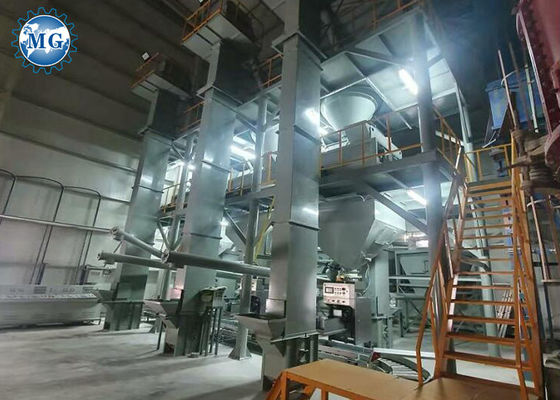 완전 자동 타일은 건조 모르타르 발전소 10T/H PLC 제어를 그라우트로 처리합니다