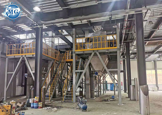 자동 타일 접착제 건조 모르타르 믹서 기관총 120KW 12T/H